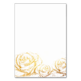 Benutzerdefinierter Hintergrund Vintage Rose Blume Tischnummer