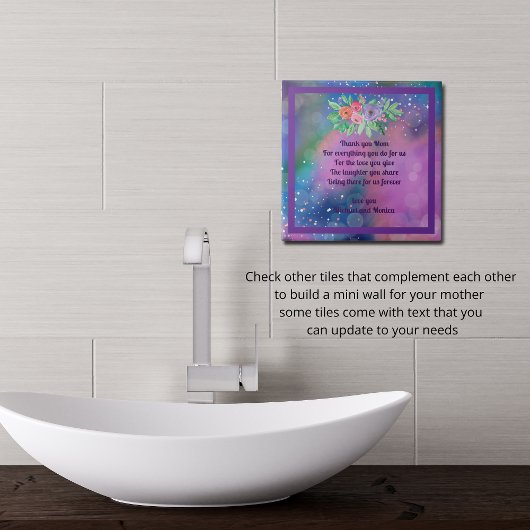 Benutzerdefinierter Hinweis für die abstrakte Lila Fliese