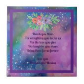 Benutzerdefinierter Hinweis für die abstrakte Lila Fliese (Vorderseite)