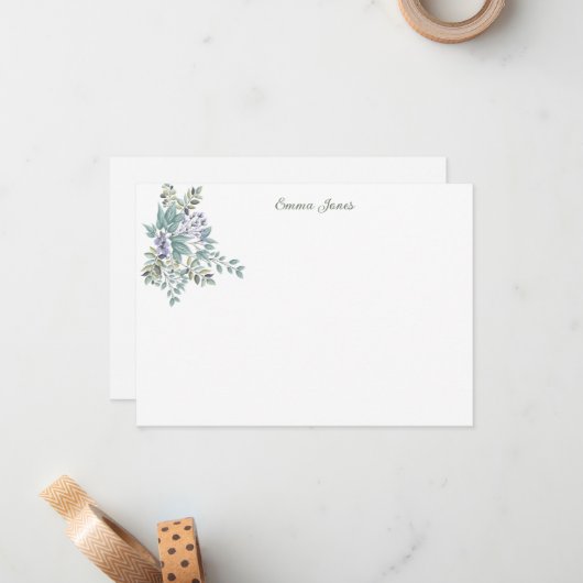 Benutzerdefinierter Hinweis Karte Botanisches Blum (Vorderseite/Rückseite Beispiel)