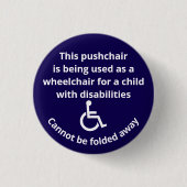 Benutzerdefinierter Hinweis: Kinderwagen-Rollstuhl Button (Vorderseite)