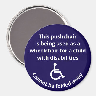 Benutzerdefinierter Hinweis: Kinderwagen-Rollstuhl Magnet