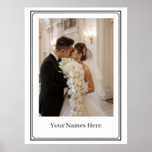 Benutzerdefinierter Hochzeit-Portrait-Poster Poster