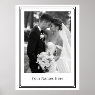 Benutzerdefinierter Hochzeit-Portrait-Poster Poster