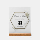Benutzerdefinierter Hochzeitslied QR-Code Hochzeit Acrylschild (Vorderseite)