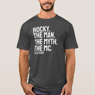 Benutzerdefinierter Hochzeitsname und Datum Master T-Shirt