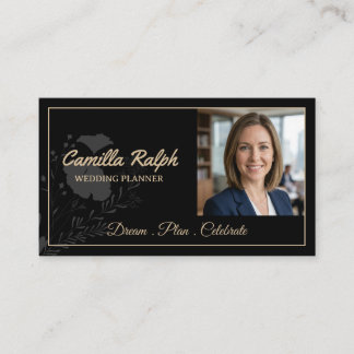 Benutzerdefinierter Hochzeitsplaner mit Foto Visitenkarte