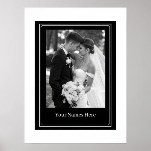 Benutzerdefinierter Hochzeitsposter Poster (Vorne)
