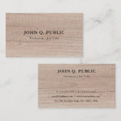 Benutzerdefinierter Holzlook Elegante Berufliche V Visitenkarte (Vorne/Hinten)