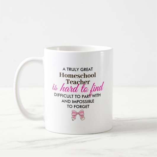 Benutzerdefinierter Homeschool-Lehrer Lehrer-Schät Kaffeetasse (Links)