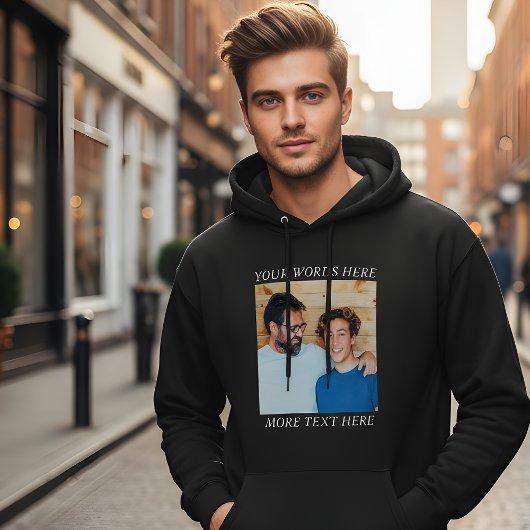 Benutzerdefinierter Hoodie mit Bild und Text, Erst
