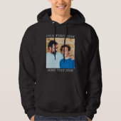 Benutzerdefinierter Hoodie mit Bild und Text, Erst (Vorderseite)