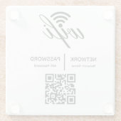 Benutzerdefinierter Hotellerie - WLAN-Kennwort QR- Glasuntersetzer (Rückseite)