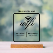 Benutzerdefinierter Hotelname WLAN-Kennwort Acrylschild (Neutral)