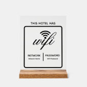 Benutzerdefinierter Hotelname WLAN-Kennwort Acrylschild (Vorderseite)