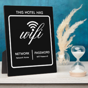 Benutzerdefinierter Hotelname WLAN-Kennwort Fotoplatte