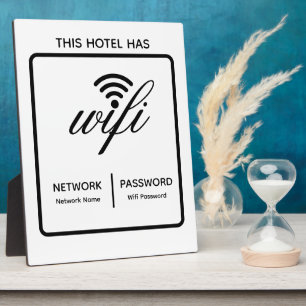 Benutzerdefinierter Hotelname WLAN-Kennwort Fotoplatte