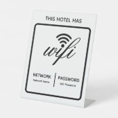 Benutzerdefinierter Hotelname WLAN-Kennwort Sockelschild (Vorderseite)