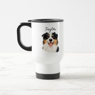 Benutzerdefinierter Hund aus Foto & Name – Persona Reisebecher
