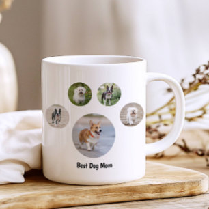 Benutzerdefinierter Hund Foto Pfotenabdruck Kaffeetasse