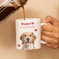 Benutzerdefinierter Hund Foto Valentinstag Espress