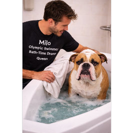 Benutzerdefinierter Hund – Olympiaschwimmer Drama T-Shirt