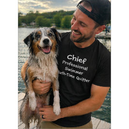 Benutzerdefinierter Hund Professioneller Schwimmer T-Shirt