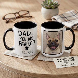 Benutzerdefinierter Hund-Vater-Foto-Becher   Moder Zweifarbige Tasse