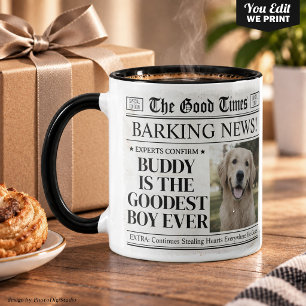 Benutzerdefinierter Hund Zeitung Tasse mit Foto, B