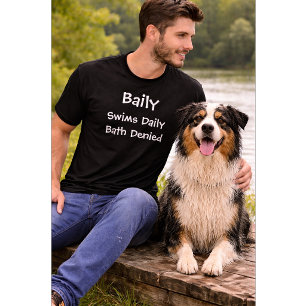 Benutzerdefinierter Hunde-Liebhaber   Schwimmt Täg T-Shirt