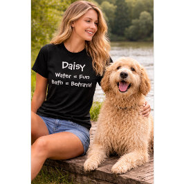 Benutzerdefinierter Hunde Liebhaber | Wasser Spaß T-Shirt