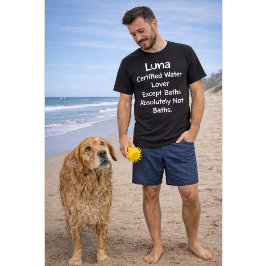 Benutzerdefinierter Hunde-Name Zertifizierter Wass T-Shirt