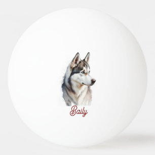 Benutzerdefinierter Hundekopf Lustige Party Person Tischtennisball