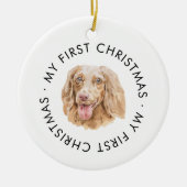 Benutzerdefinierter Hundename Dackel Mein erstes W Keramik Ornament (Vorne)