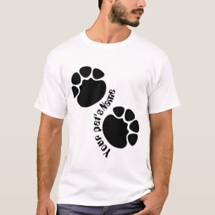 Benutzerdefinierter Hundetaten-Druck Personalisier T-Shirt