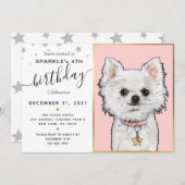 Benutzerdefinierter Hundetext zum Geburtstag-Foto Einladung (Vorne/Hinten)