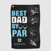 Benutzerdefinierter Hundfoto-Collage Bester Vater  Golfhandtuch (Vorderseite)
