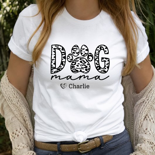 Benutzerdefinierter Hundname Mama Personalisierter T-Shirt