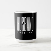 Benutzerdefinierter Husband-Text für Schwarzen Men Kaffeetasse (Mittel)