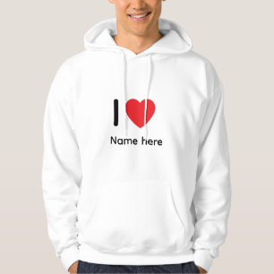 Benutzerdefinierter I Love You Hoodie – Personalis