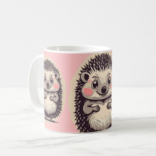Benutzerdefinierter Igel-Hedgie Kaffeetasse (Vorderseite Links)