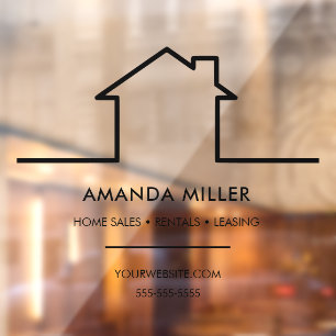 Benutzerdefinierter Immobilienmakler Fensteraufkleber