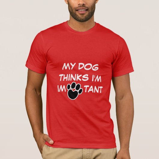 Benutzerdefinierter IMPAWTANT Hund-Vater T-Shirt (Vorderseite)