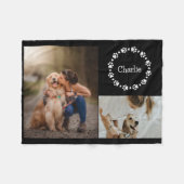 Benutzerdefinierter Individuelle Name-FotoCollage- Fleecedecke (Vorderseite (Horizontal))