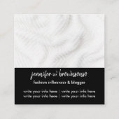 Benutzerdefinierter Influencer Fügen Sie Ihrem Fot Quadratische Visitenkarte (Rückseite)