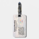 Benutzerdefinierter Ingenieur Los Cabos Mexiko Rei Gepäckanhänger (Rückseite vertikal)