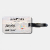 Benutzerdefinierter Ingenieur Los Cabos Mexiko Rei Gepäckanhänger (Rückseite horizontal)