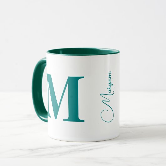 Benutzerdefinierter initialer Buchstabe Name | Mod Tasse (Vorderseite Links)