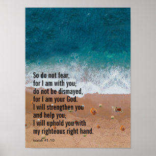 Benutzerdefinierter Inspiration Bibel Verse Beach Poster