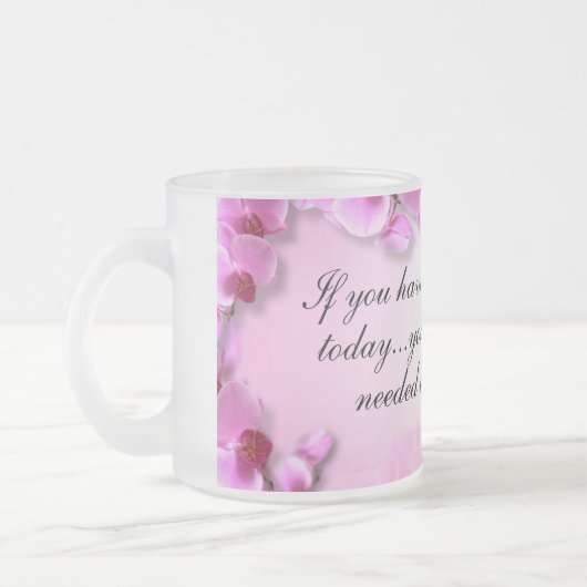 Benutzerdefinierter inspirierender rosa Orchid Mattglastasse (Links)